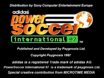 Adidas Power Soccer International 97 (EU) screen shot title